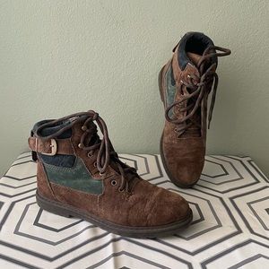 COPY - Vintage Canyon Country Brown Suede Leather Lace-Up Hiking Boots Ankle Bo…